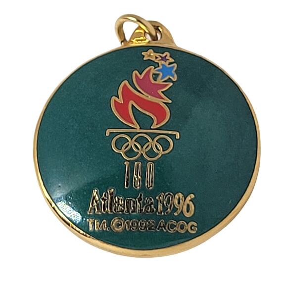 Hallmark 1996 Atlanta Olympics Cloisonné Medallion Ornament in Box - Picture 1 of 8